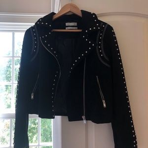 Urban Outfitters Studded Black Suede Jacket